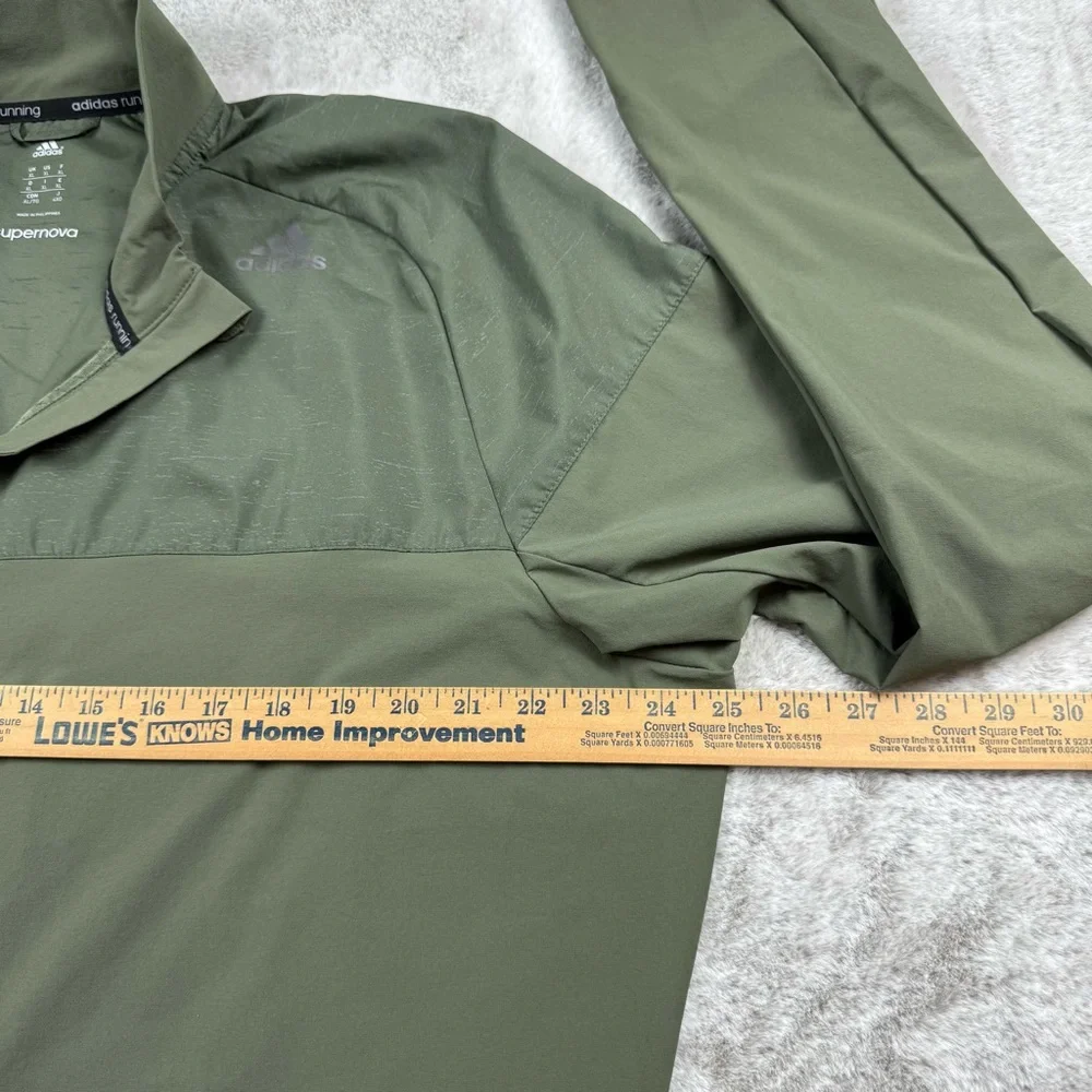 Adidas supernova storm running jacket men’s XL Olive‎ Green full zip activewear